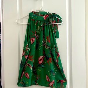 New York & Company green floral halter top